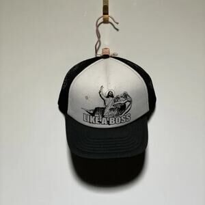 Magic Headwear Black & White "Like a Boss Jesus" Trucker Hat Snapback One Size